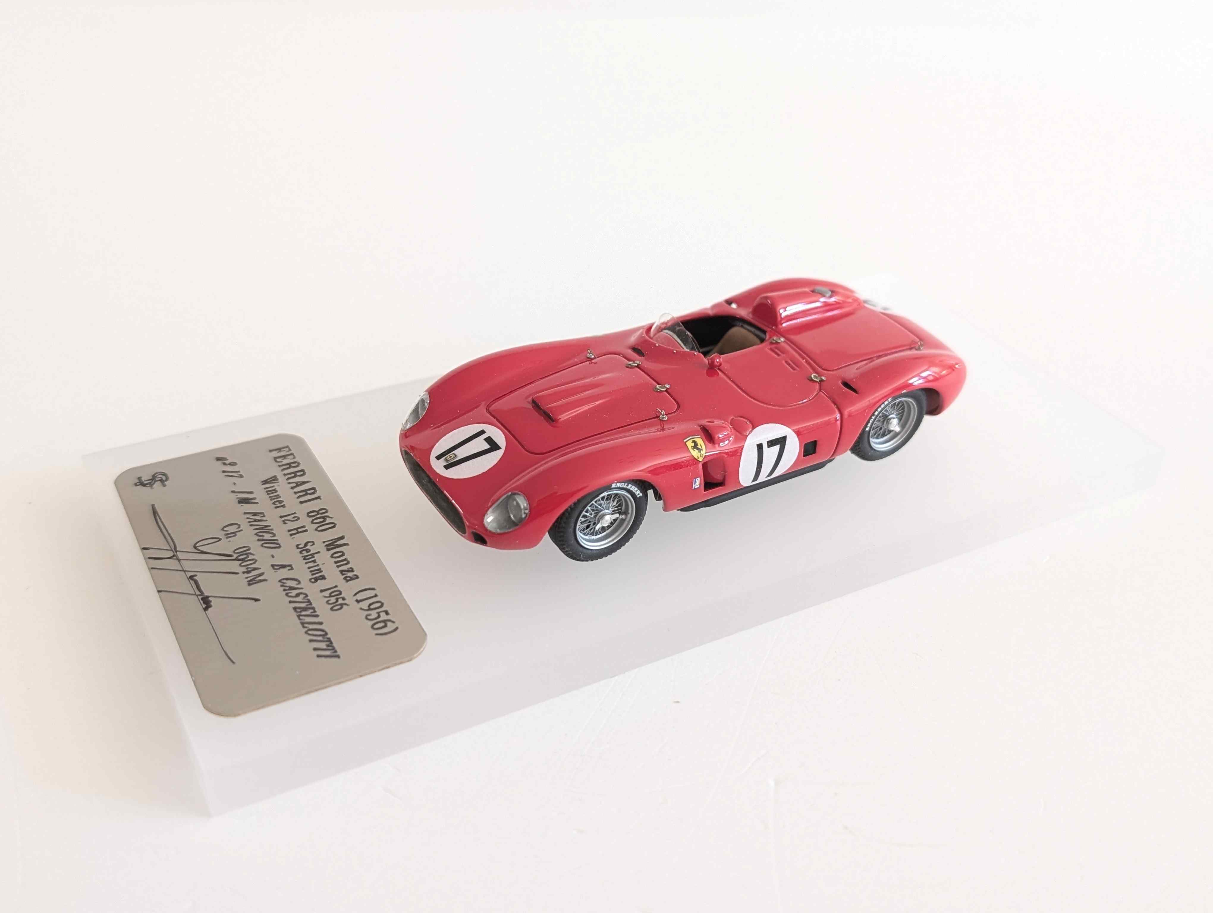 F. Suber : Ferrari 860 Monza winner Sebring 1956